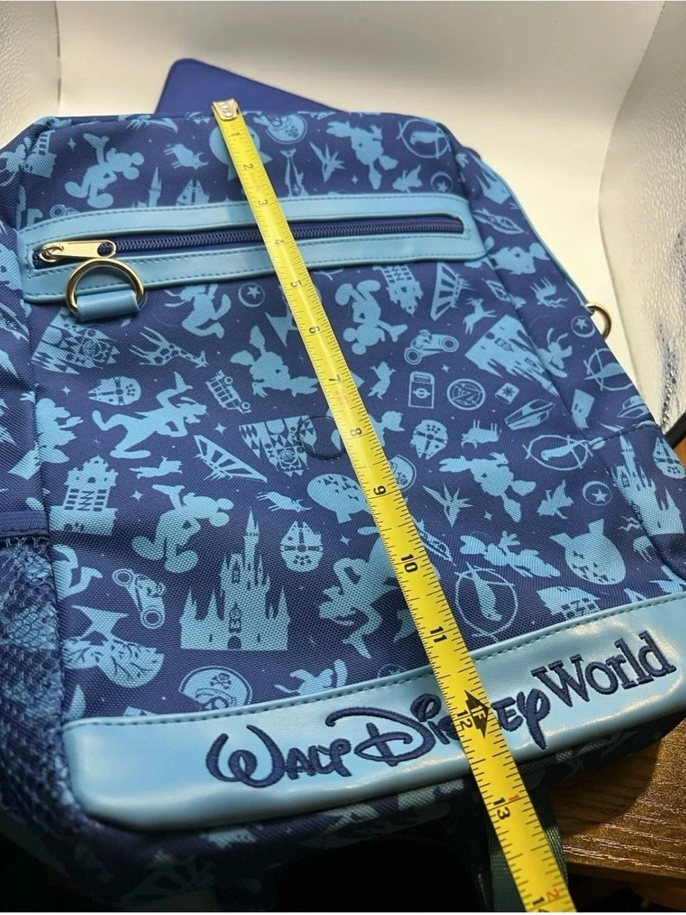 Disney WDW Blue Backpack with 50th Anniversary Character Graphics